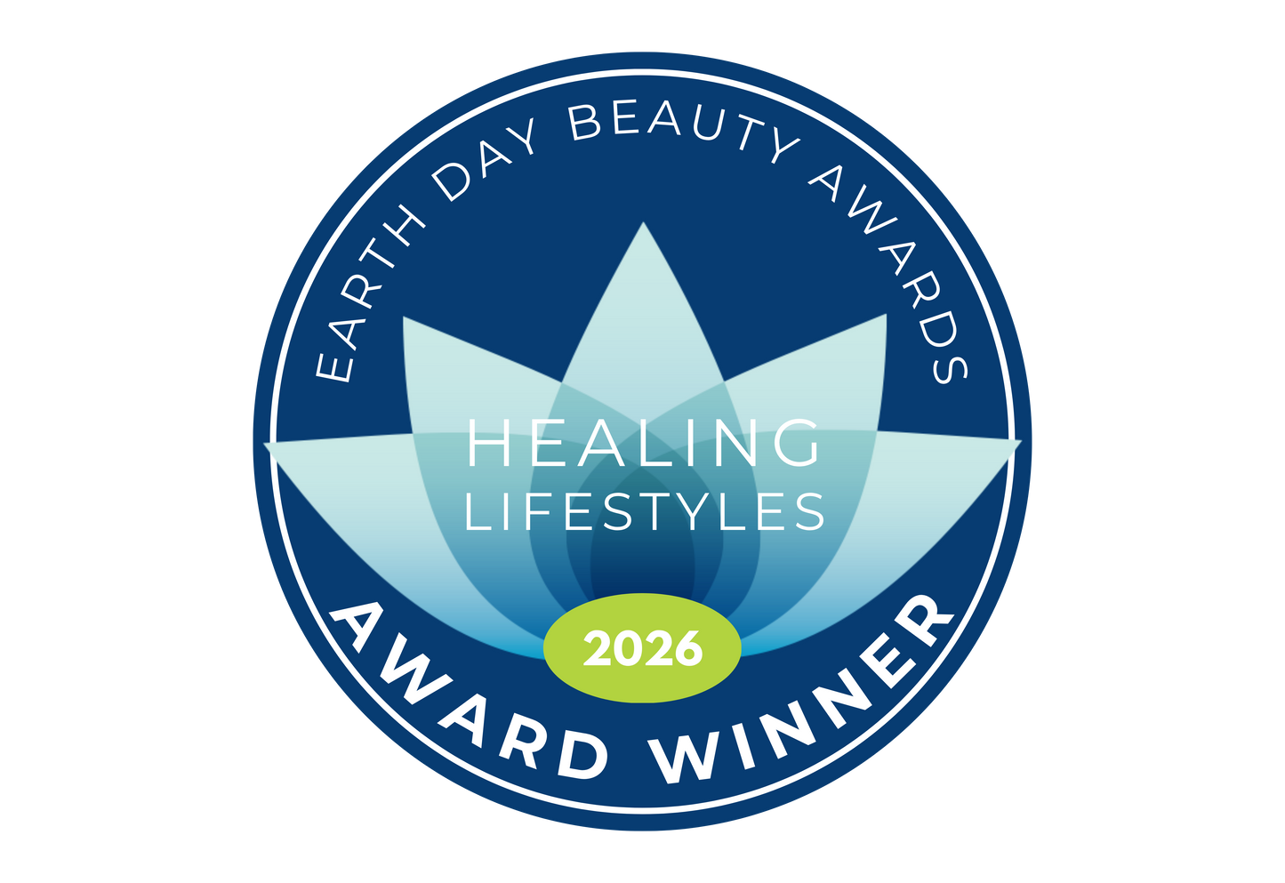 Earth Day Beauty Awards logo for Healing Lifestyles 2026 Award Winner